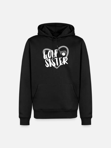 Golf Spieler Spruch Geschenkidee - Männer Premium Bio Hoodie - Schwarz