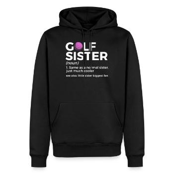 Golf Spieler Spruch Geschenkidee - Männer Premium Bio Hoodie - Schwarz - Vorne - Nico (187cm)
