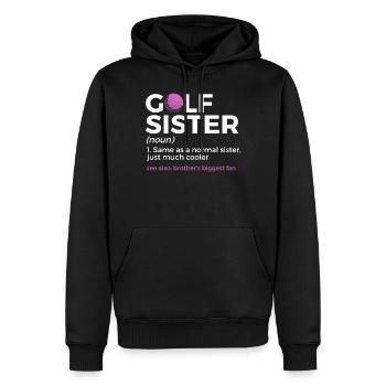 Golf Spieler Spruch Geschenkidee - Männer Premium Bio Hoodie - Schwarz - Vorne - Nico (187cm)