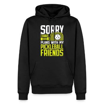 Pickleball Sorry I Have Plans With - Männer Premium Bio Hoodie - Schwarz - Vorne - Nico (187cm)