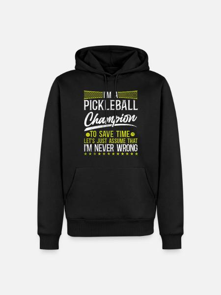 Pickleball I'm A Pickleball - Männer Premium Bio Hoodie - Schwarz