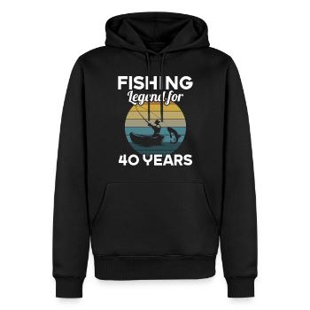 Diese Angel Legende ist 40 Jahre 40 Geburtstag - Männer Premium Bio Hoodie - Schwarz - Vorne - Nico (187cm)