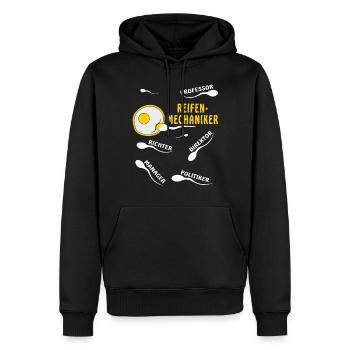 REIFENMECHANIKER - Männer Premium Bio Hoodie - Schwarz - Vorne - Nico (187cm)