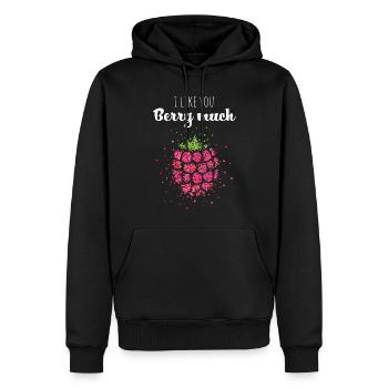 Himbeere Berry Kostümersatz Karneval Fasching - Männer Premium Bio Hoodie - Schwarz - Vorne - Nico (187cm)