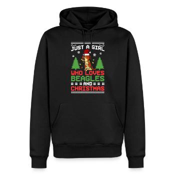 Beagle Hund Welpen Besitzer Liebhaber Weihnachten - Männer Premium Bio Hoodie - Schwarz - Vorne - Nico (187cm)
