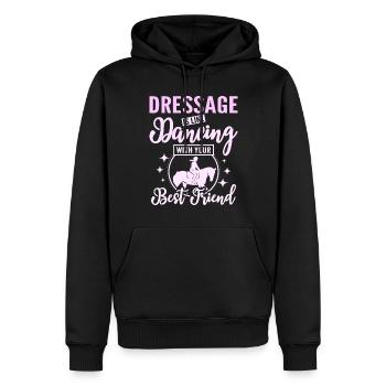 Le dressage, c’est comme danser avec son meilleur ami - Sweat à capuche Premium bio Homme - noir - Devant - Nico (187cm)