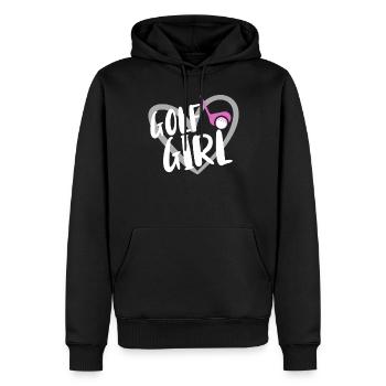 Golf Spieler Spruch Geschenkidee - Männer Premium Bio Hoodie - Schwarz - Vorne - Nico (187cm)