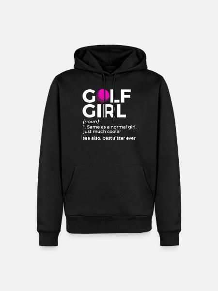 Golf Spieler Spruch Geschenkidee - Männer Premium Bio Hoodie - Schwarz