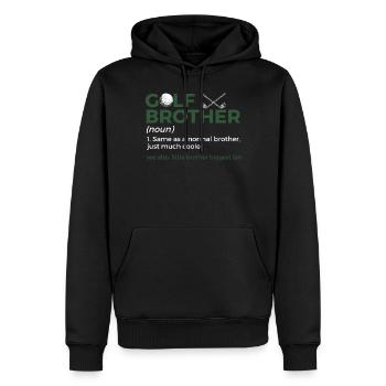 Golf Spieler Spruch Geschenkidee - Männer Premium Bio Hoodie - Schwarz - Vorne - Nico (187cm)