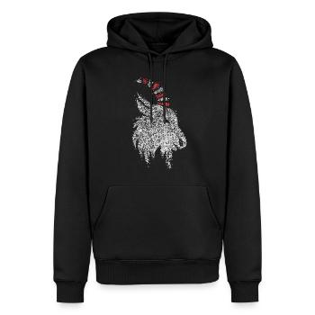 Geißbock Cologne Cologne Rouge Blanc Carnaval Confettis - Sweat à capuche Premium bio Homme - noir - Devant - Nico (187cm)