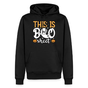 Halloween Costume - This Is Boo Sheet Ghost - Männer Premium Bio Hoodie - Schwarz - Vorne - Nico (187cm)