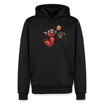 Feuerameise Spielt Basketball Spiel Männer Frauen - Männer Premium Bio Hoodie - Schwarz - Vorne - Nico (187cm)