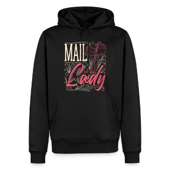 Facteur Postier Postière Femme de poste - Sweat à capuche Premium bio Homme - noir - Devant - Nico (187cm)