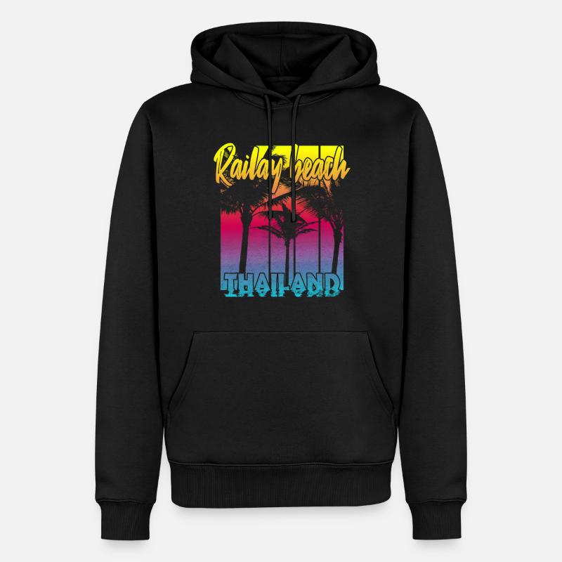 Railay Beach Thailand - Männer Premium Bio Hoodie - Schwarz