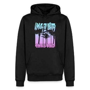 Maya Bay Thaïlande - Sweat à capuche Premium bio Homme - noir - Devant - Nico (187cm)