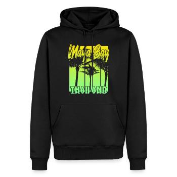 Maya Bay Thaïlande - Sweat à capuche Premium bio Homme - noir - Devant - Nico (187cm)