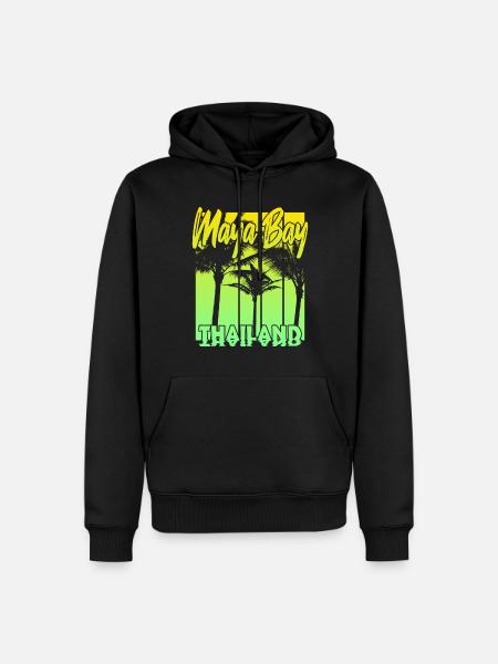 Maya Bay Thailand - Men’s Premium Organic Hoodie - black
