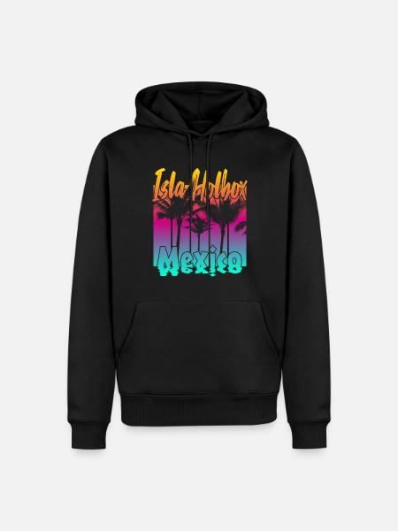 Isla Holbox Mexico - Men’s Premium Organic Hoodie - black