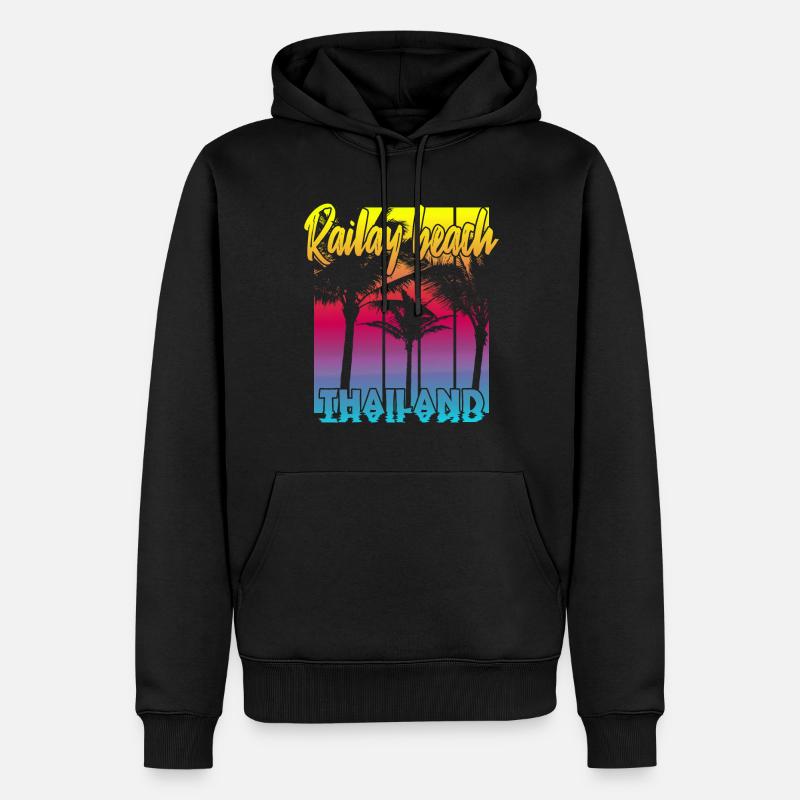 Railay Beach Thaïlande - Sweat à capuche Premium bio Homme - noir