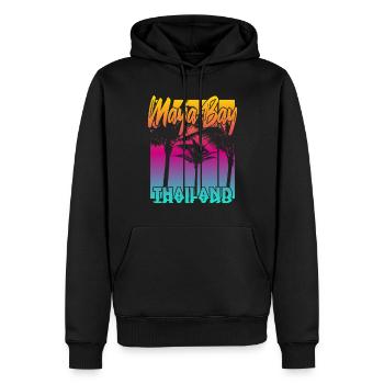 Maya Bay Thaïlande - Sweat à capuche Premium bio Homme - noir - Devant - Nico (187cm)