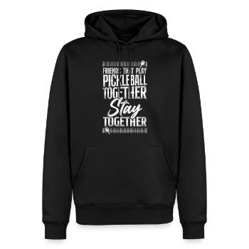 Pickleball Buddies Amis Qui - Sweat à capuche Premium bio Homme - noir - Devant - Nico (187cm)