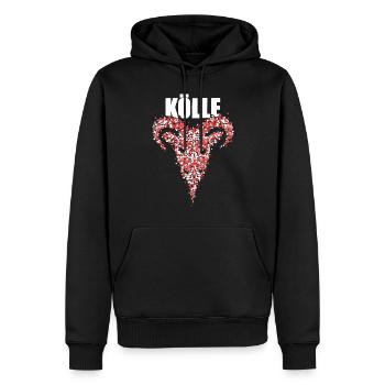 Kölle Köln Rot Weiß Karneval Fussball Kostümersatz - Männer Premium Bio Hoodie - Schwarz - Vorne - Nico (187cm)
