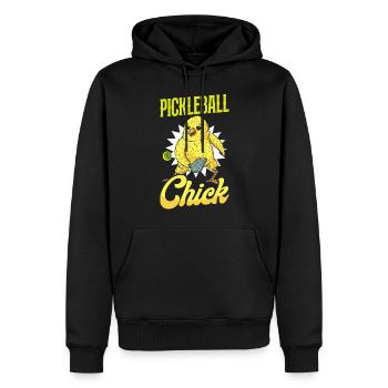 Pickleball Cute Chicken Girl - Männer Premium Bio Hoodie - Schwarz - Vorne - Nico (187cm)
