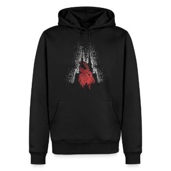 Cathédrale de Cologne Cologne Rouge Blanc Kölle Carnaval Carnaval - Sweat à capuche Premium bio Homme - noir - Devant - Nico (187cm)