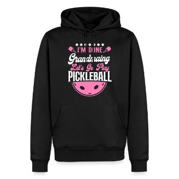 Pickleball Grandma I'm Done - Men’s Premium Organic Hoodie - black - Front - Nico (187cm)