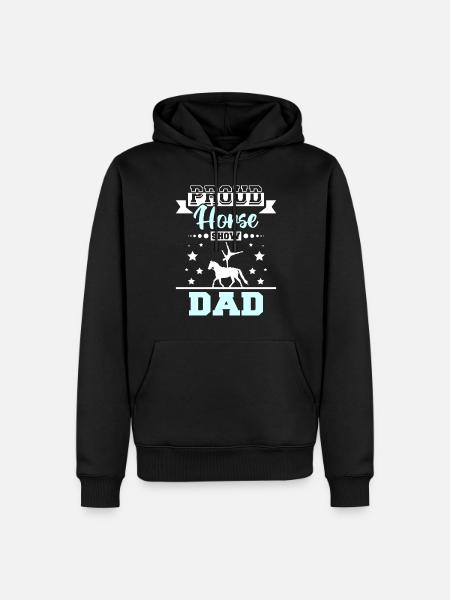 Fier spectacle équestre papa - Sweat à capuche Premium bio Homme - noir