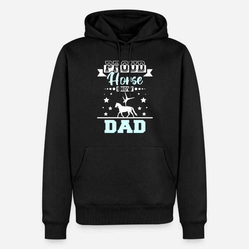 Fier spectacle équestre papa - Sweat à capuche Premium bio Homme - noir