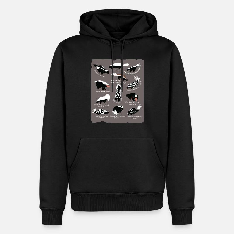 Mouffette - Sweat à capuche Premium bio Homme - noir