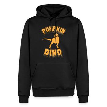Halloween citrouille dinosaure I drôle Halloween Dinos - Sweat à capuche Premium bio Homme - noir - Devant - Nico (187cm)