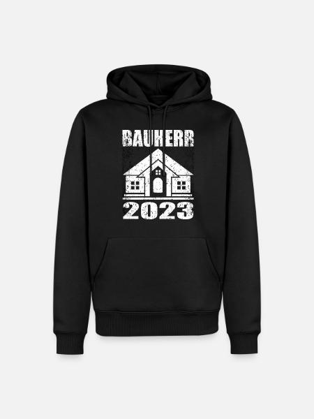 Bauherren geschenk - Bauherr 2023 - Männer Premium Bio Hoodie - Schwarz
