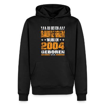Bauherr Geburtstag Die Besten Bauherren wurden2004 - Männer Premium Bio Hoodie - Schwarz - Vorne - Nico (187cm)