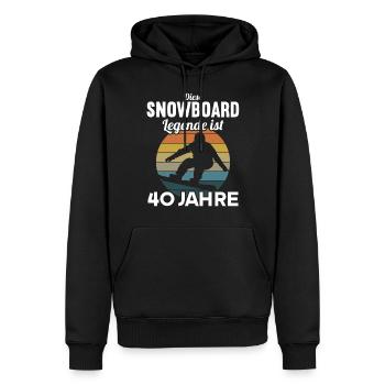Diese Snowboard Legende ist 40 Jahre 40 Geburtstag - Männer Premium Bio Hoodie - Schwarz - Vorne - Nico (187cm)