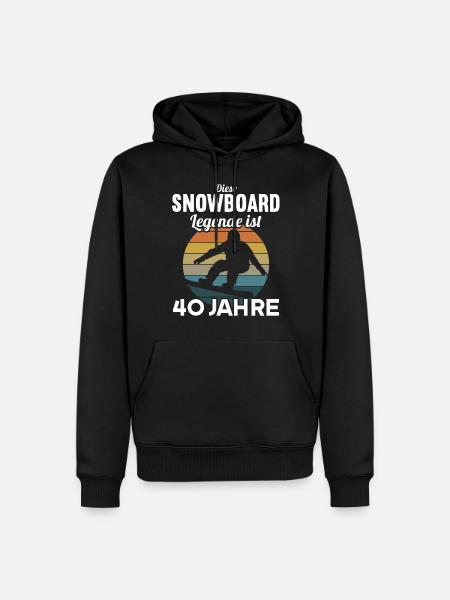 Diese Snowboard Legende ist 40 Jahre 40 Geburtstag - Männer Premium Bio Hoodie - Schwarz
