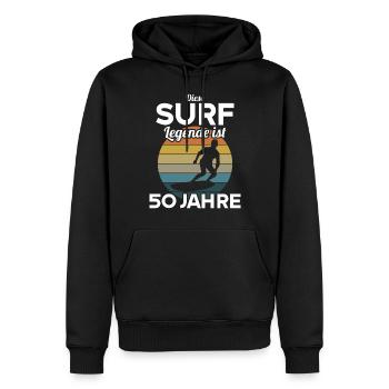 Diese Surf Legende ist 50 Jahre 50 Geburtstag - Männer Premium Bio Hoodie - Schwarz - Vorne - Nico (187cm)