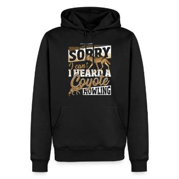 Conception de chasse au coyote pour un chasseur de coyotes - Sweat à capuche Premium bio Homme - noir - Devant - Nico (187cm)