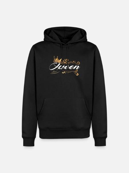 Awesome camping queen crown - Men’s Premium Organic Hoodie - black