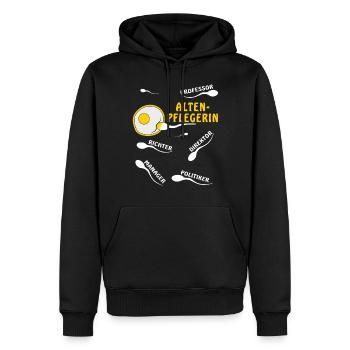 ALTENPFLEGERIN - Männer Premium Bio Hoodie - Schwarz - Vorne - Nico (187cm)