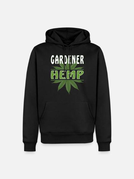 GARDENER HEMP - Men’s Premium Organic Hoodie - black