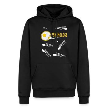 PSYCHOLOGE - Männer Premium Bio Hoodie - Schwarz - Vorne - Nico (187cm)