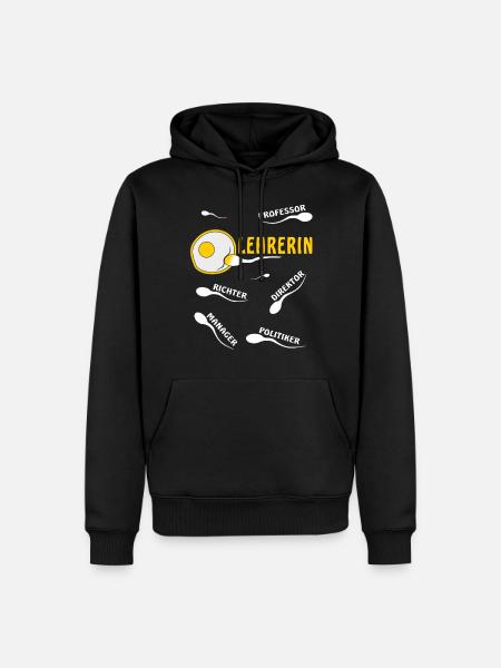 LEHRERIN - Männer Premium Bio Hoodie - Schwarz