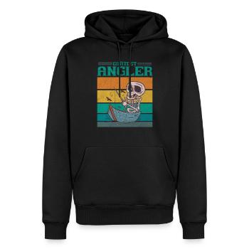 Grätest Angler Lustiges Angelliebhaber Wortspiel - Männer Premium Bio Hoodie - Schwarz - Vorne - Nico (187cm)