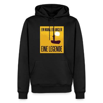 Ein Mann Ein Angler Eine Legende Angelliebhaber - Männer Premium Bio Hoodie - Schwarz - Vorne - Nico (187cm)