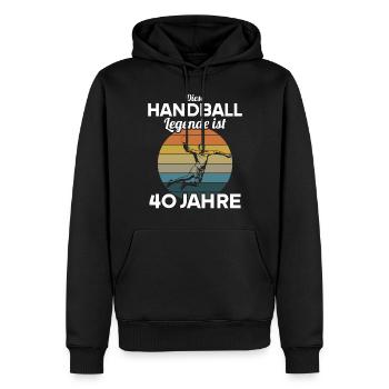 Diese Handball Legende ist 40 Jahre 40 Geburtstag - Männer Premium Bio Hoodie - Schwarz - Vorne - Nico (187cm)
