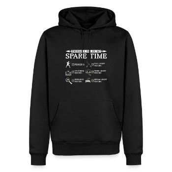 Things I do in my spare time fencing - Men’s Premium Organic Hoodie - black - Front - Nico (187cm)