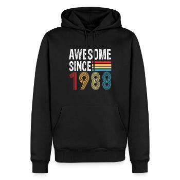 Awesome Since 1988 Geburtstag 1988 Vintage 1988 - Männer Premium Bio Hoodie - Schwarz - Vorne - Nico (187cm)