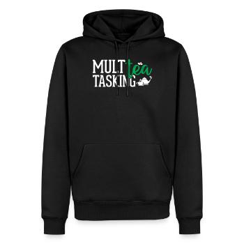 Tea Lover - Multea Tasking - Men’s Premium Organic Hoodie - black - Front - Nico (187cm)